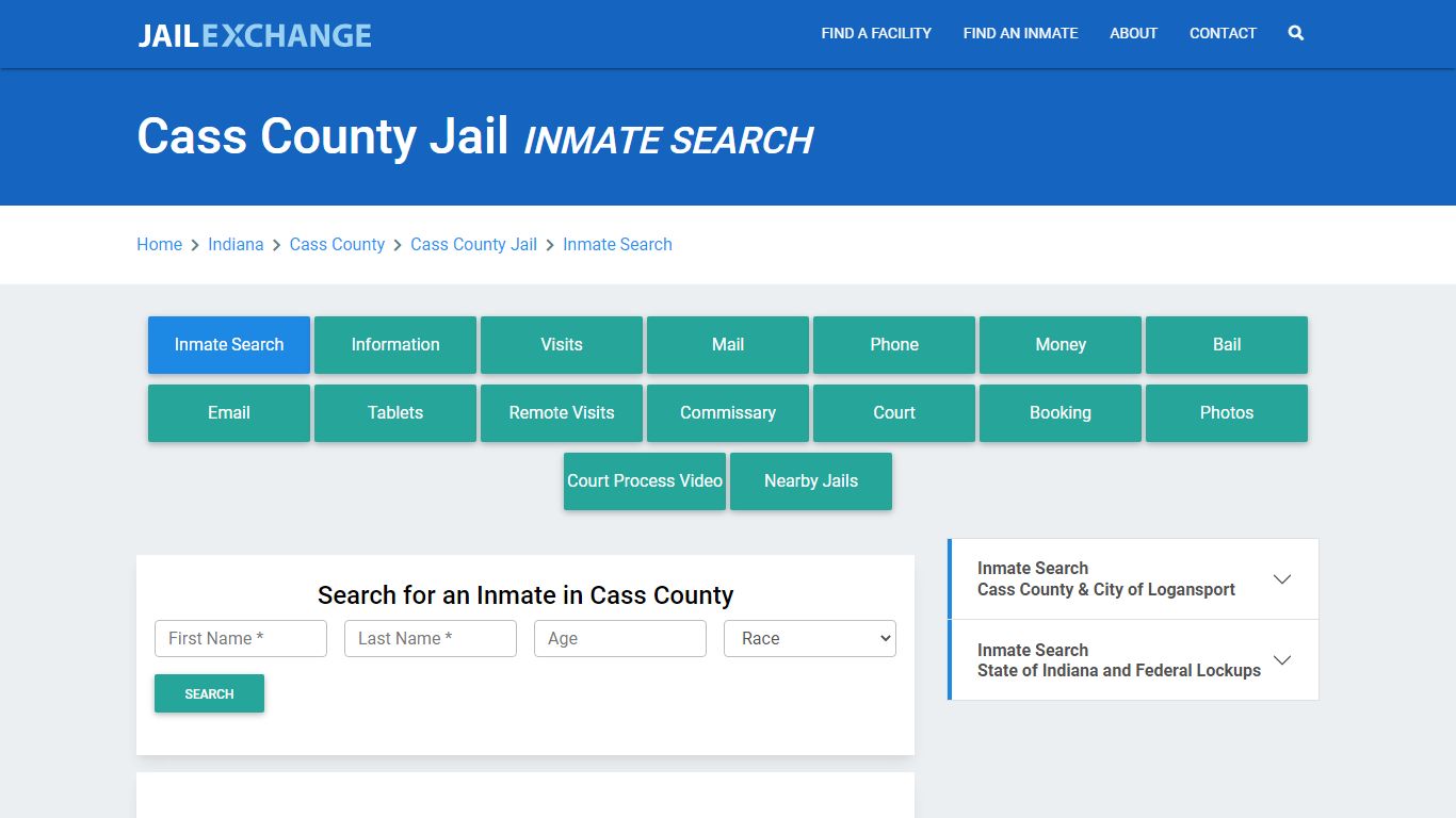 Cass County Jail, IN Inmate Search: Roster & Mugshots